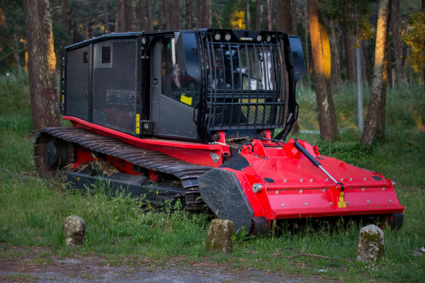 istock Raptor shredder for forest cleaning in Portugal. 1226821879