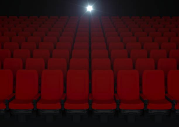 Cinema seats 3d rendering stock photo