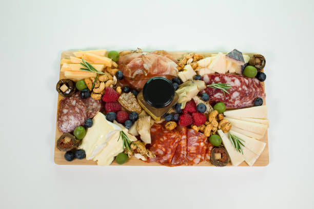 istock Charcuterie or plate of cheese with wine 1226828851
