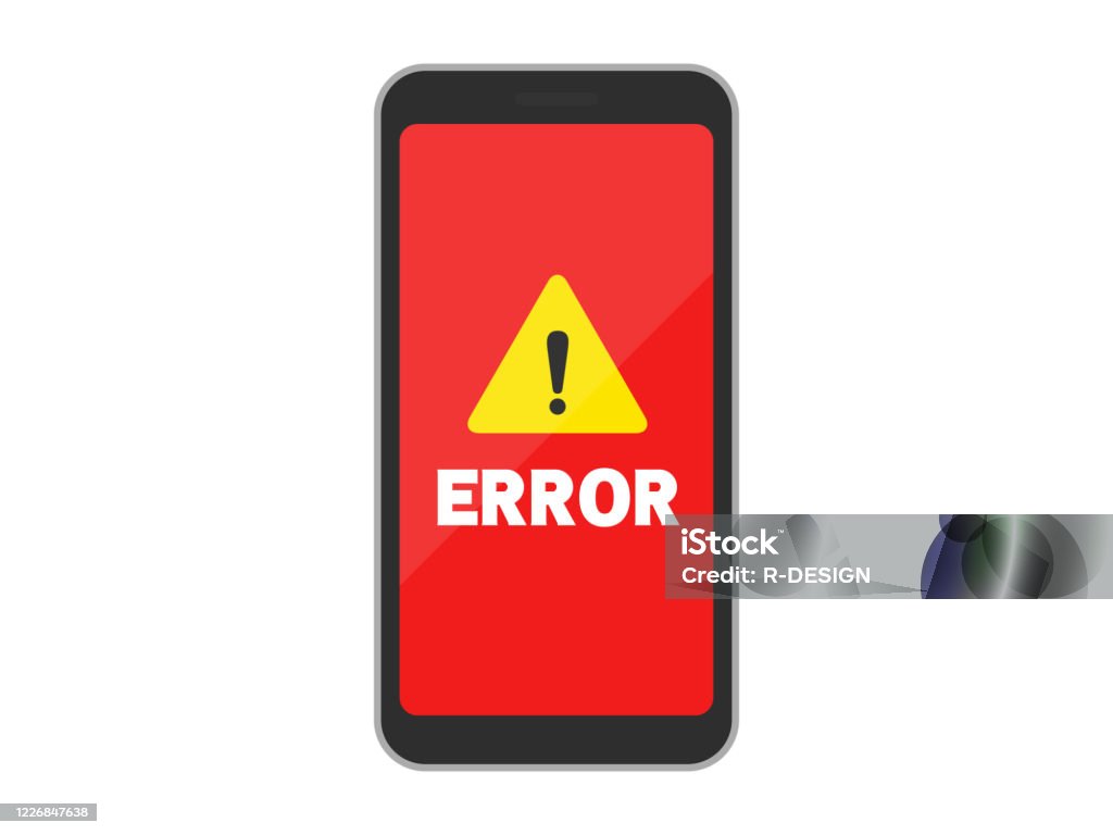 Smartphone Error Screen Stock Illustration - Download Image Now ...