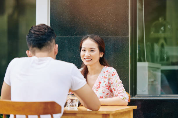 istock Couple dating in cafe 1226851514