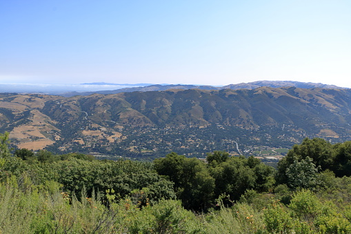 The valley seen from Snively's Ridge that separates it from the Pacific Ocean