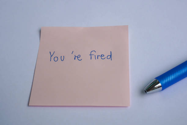 istock business concept - boss fire his employee from the job with message on sticky note 1226853963