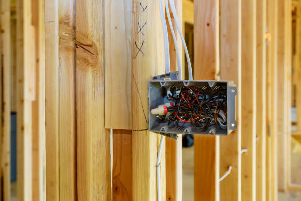 istock Installing electric sockets on the wall new home new home construction 1226855945