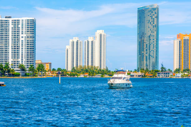 istock intracoastal boating view with high-rises 1226858933