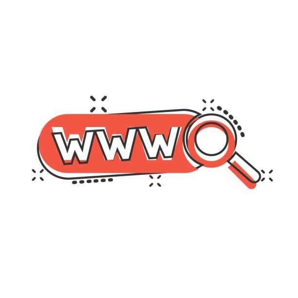 istock Global search icon in comic style. Website address cartoon vector illustration on white isolated background. WWW network splash effect business concept. 1226865604