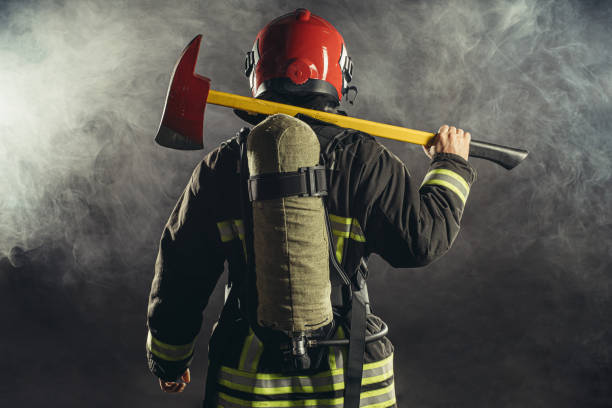 istock back of extinguisher in smoke 1226867737