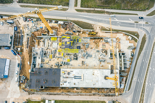 Aerial view of a Ashburn, Virginia data center.