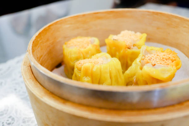 istock Delicious Chinese steamed shrimp dim sum 1226871266