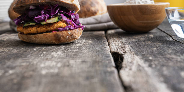 istock Delicious vegan burger 1226874960