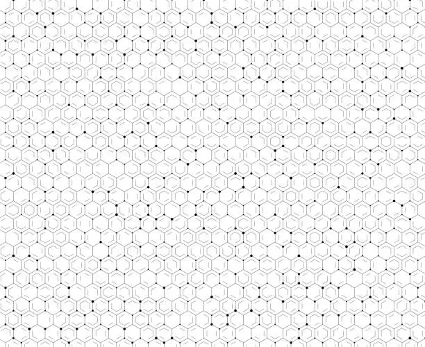 Vector illustration of tech hexagon pattern