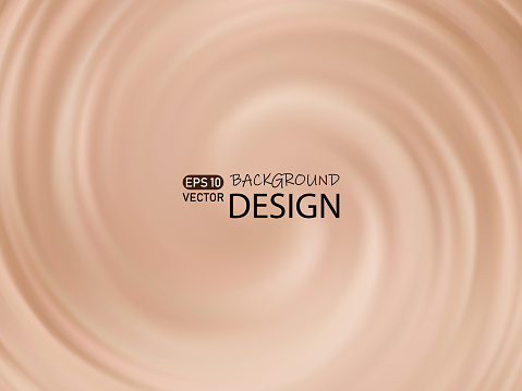 Vector abstract background color of cappuccino. Swirls of cream, powdery color. eps10