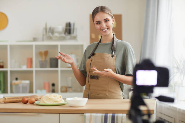 istock Woman teaching to cook online 1226884204