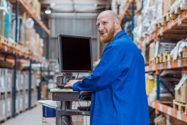 istock Corona practices for a male warehouse worker 1226884218