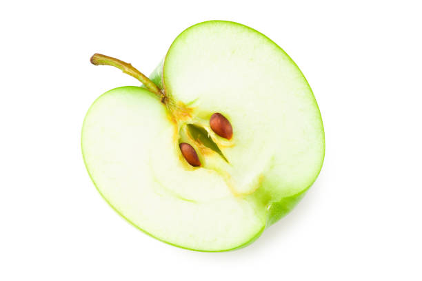 istock half of green apple isolated on white background 1226888672