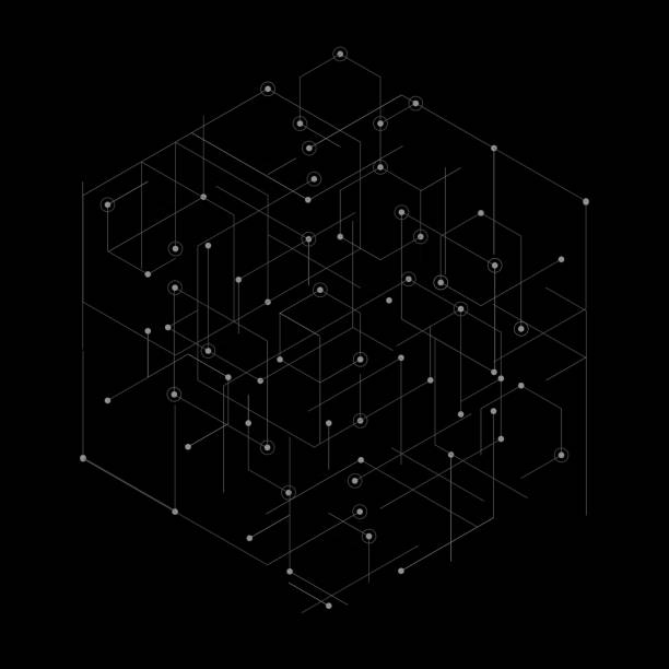 ilustrações de stock, clip art, desenhos animados e ícones de hexa mesh - hexagon three dimensional shape diagram abstract