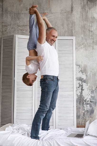 istock Father plays with son at home. They are home on self-isolation. 1226891177