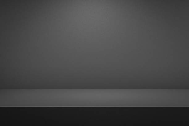 istock Cement floor and dark room interior background with product display concept. Dark studio backdrops or blank showcase. 3D rendering. 1226893931