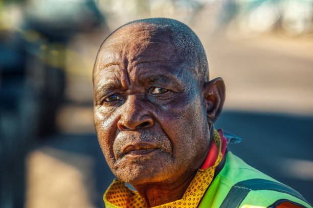 African man with a mask