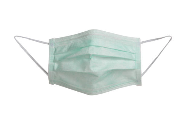 istock Surgical mask protection for corona virus isolated on a white background with clipping path 1226901947