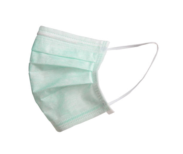 istock Surgical mask protection for corona virus isolated on a white background with clipping path, side view 1226903105