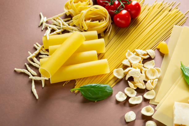 istock Different types of italian pasta and ingredints 1226903947