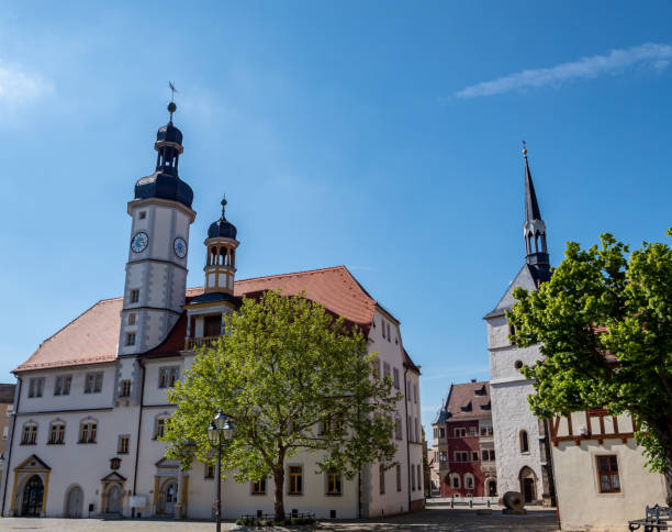 istock Panorama market place in Eisenberg Thuringia East Germany 1226910275