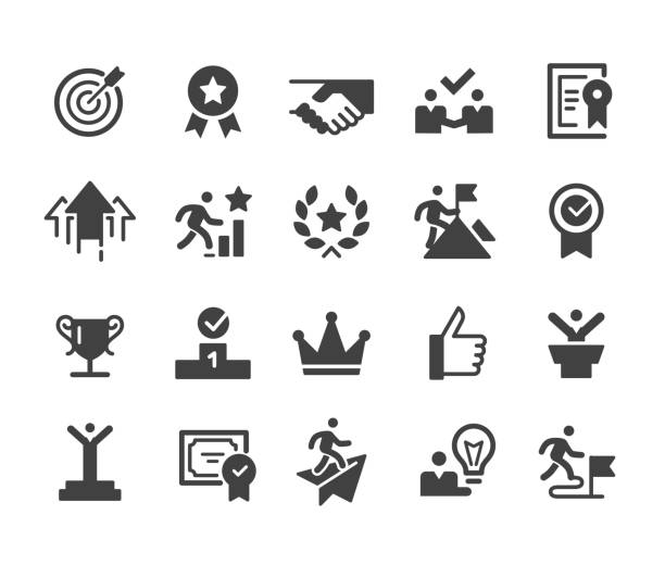 Success and Motivation Icons - Classic Series Success, Motivation, bold stock illustrations