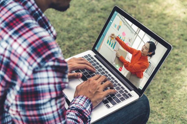 istock E-learning and Online Business Presentation Meeting Concept. 1226916862