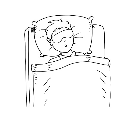 Hand Drawn Cartoon Boy Sleeping Stock Illustration - Download Image Now -  Sleeping, Bed - Furniture, Doodle - iStock