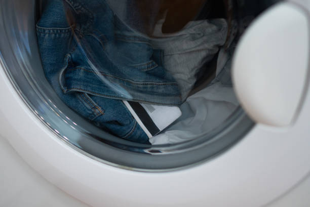 Forgotten credit card in the washing machine.