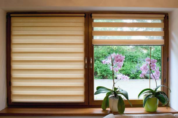 istock Window roller, duo system day and night.  Cozy home interior. 1226920257