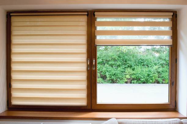 istock Window roller, duo system day and night.  Cozy home interior. 1226920262
