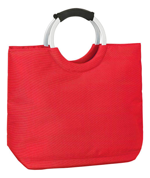 istock Red sustainable shopping bag with clipping path 1226923172