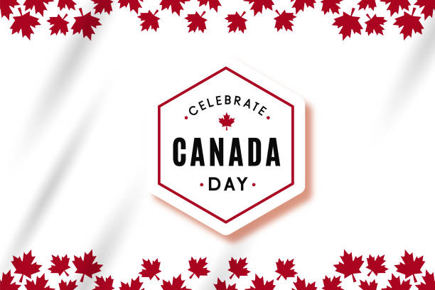 Vector illustration: Celebrate canada day vector template design Celebrate canada day canada day poster stock illustrations