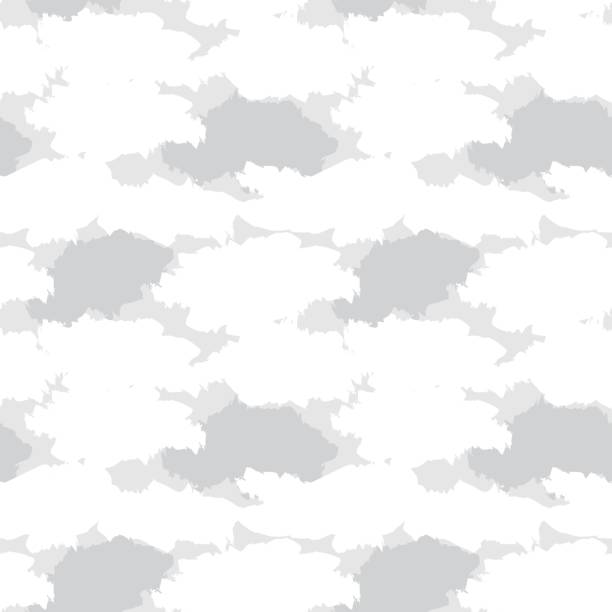 White Camouflage Brush strokes Seamless Pattern Background White camouflage brush strokes seamless pattern background for fashion prints, graphics, backgrounds and crafts black and white cheetah print stock illustrations