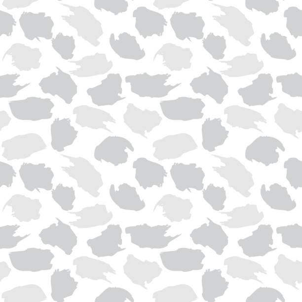 White Camouflage Brush strokes Seamless Pattern Background White camouflage brush strokes seamless pattern background for fashion prints, graphics, backgrounds and crafts black and white cheetah print stock illustrations
