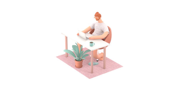 istock Home Office 3D illustartion 1226927229