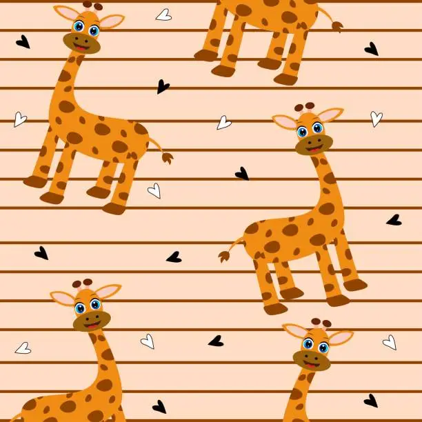 Vector illustration of Giraffe skin  vector pattern illustration