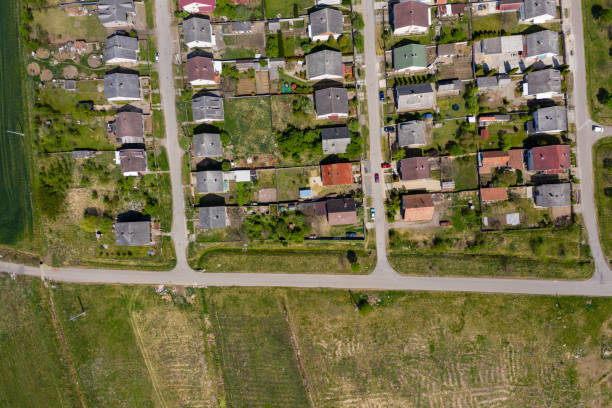 istock Flying over city area 1226929438