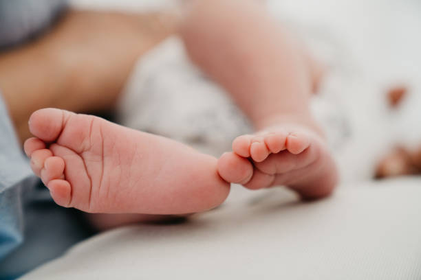 istock Selective focus on a newborn baby's feet 1226930764