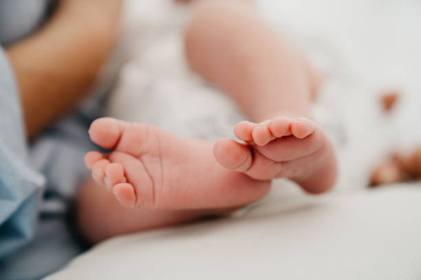 istock Selective focus on a newborn baby's feet 1226930779