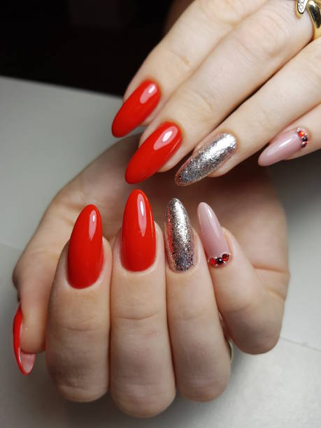 istock Beautiful woman's nails with beautiful manicure. Manicure work. 1226932368