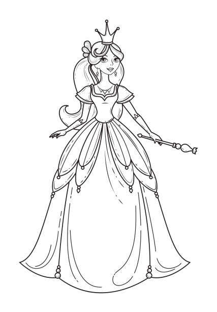 Princess vector art illustration