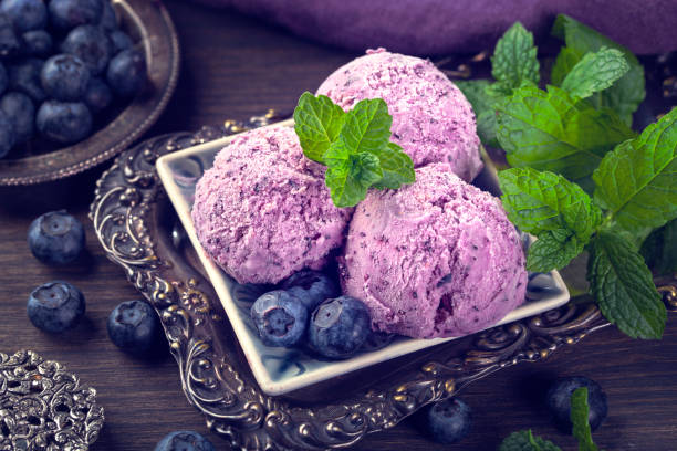 istock Blueberry lavender ice cream 1226935958