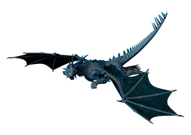 istock 3D illustration fantasy dragon on white 1226936175