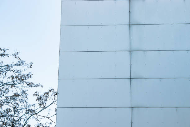istock Modern and minimalist architecture, perspective view. Blue sky background and tree 1226936407