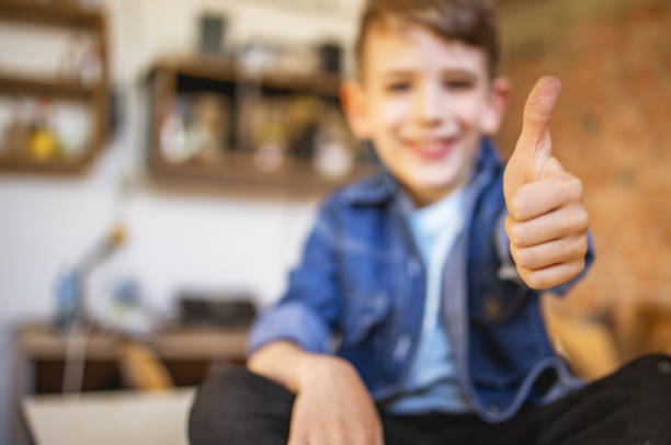 istock Young boy proud of his DIY project 1226940141