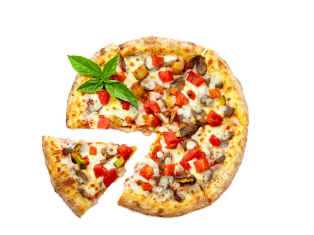 istock Hot and tasty pizza on white background 1226951941