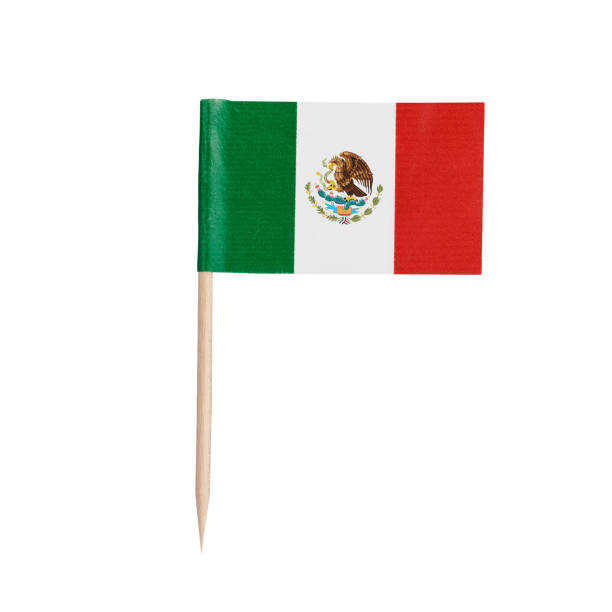 istock Miniature Flag Mexico. Isolated toothpick flag from Mexico on white background 1226952512